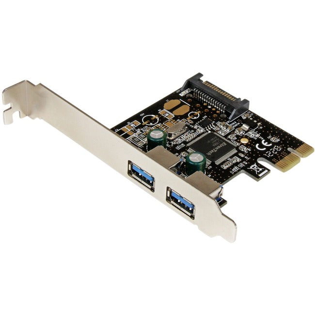 StarTech.com 2 Port PCI Express PCIe SuperSpeed USB 3.0 Controller Card w- SATA Power