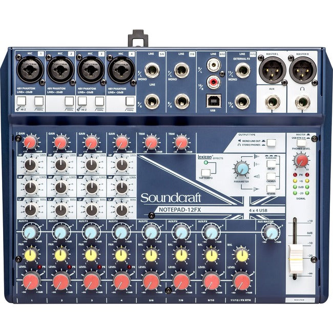 Soundcraft Small-format Analog Mixing Console with USB I-O and Lexicon Effects