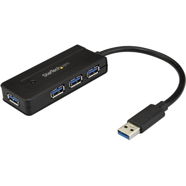 StarTech.com 4 Port USB 3.0 Hub SuperSpeed 5Gbps w- Fast Charge - Portable USB 3.1 Gen 1 Type-A Laptop-Desktop Hub - USB Bus-Self Powered