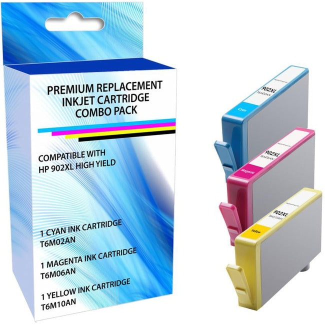 eReplacements Remanufactured Ink Cartridge - Combo Pack - Alternative for HP 902XL - Cyan, Magenta, Yellow
