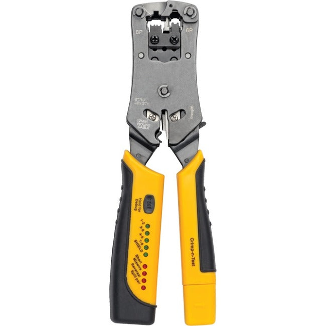 Tripp Lite RJ11-RJ12-RJ45 Wire Crimper with Built-in Cable Tester