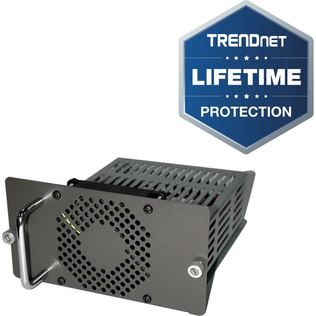 TRENDnet 100-240V Redundant Power Supply Module for TFC-1600 Chassis, Zero Downtime, Built-in Over Voltage and Short Circuit Protection, Lifetime Protection, TFC-1600RP