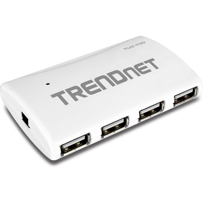 TRENDnet USB 2.0 7-Port High Speed Hub with 5V-2A Power Adapter, Up to 480 Mbps USB 2.0 connection Speeds, TU2-700