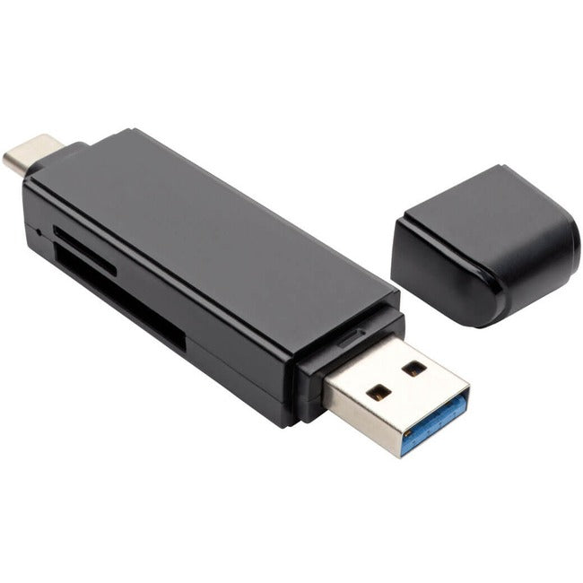 Tripp Lite USB-C Memory Card Reader, 2-in-1 USB-A-USB-C, USB 3.1 Gen 1, USB Type C, USB Type-C