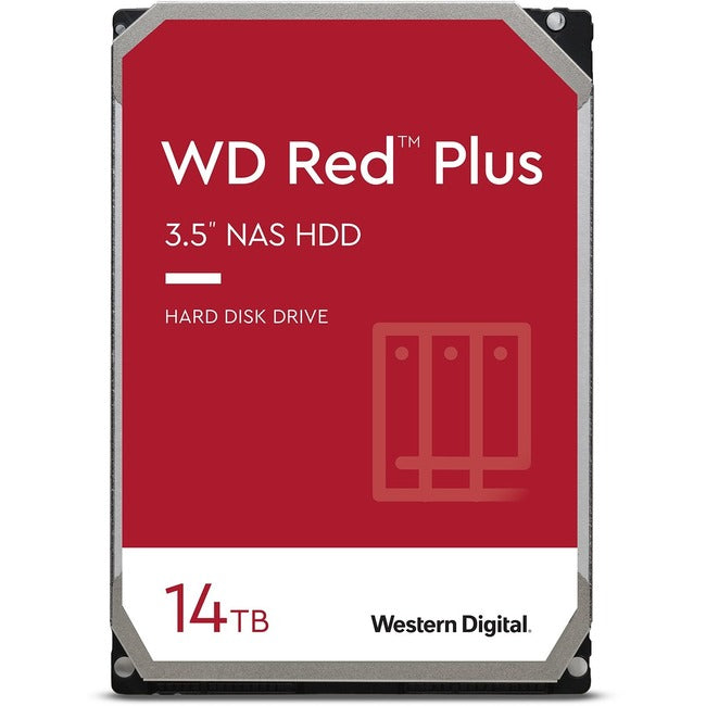 Western Digital Red Plus WD140EFFX 14 TB Hard Drive - 3.5" Internal - SATA (SATA-600) - Conventional Magnetic Recording (CMR) Method