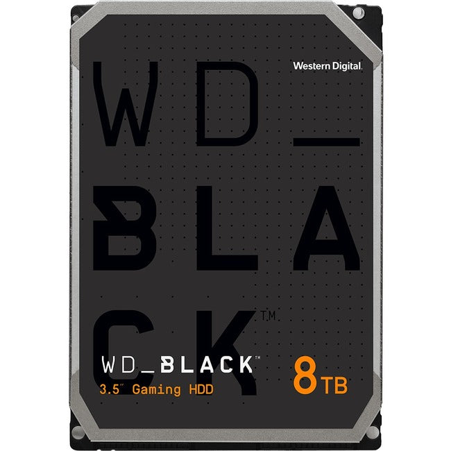 WD Black WD8002FZWX 8 TB Hard Drive - 3.5" Internal - SATA (SATA-600) - Conventional Magnetic Recording (CMR) Method - 3.5" Carrier